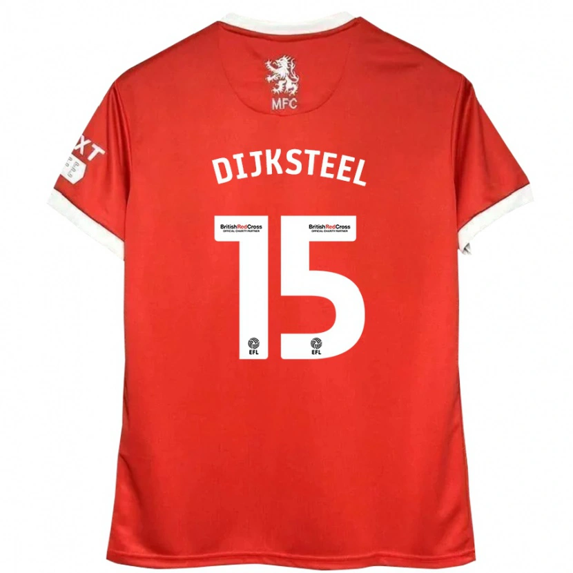 Danxen Femme Maillot Anfernee Dijksteel #15 Rouge Blanc Tenues Domicile 2024/25 T-Shirt