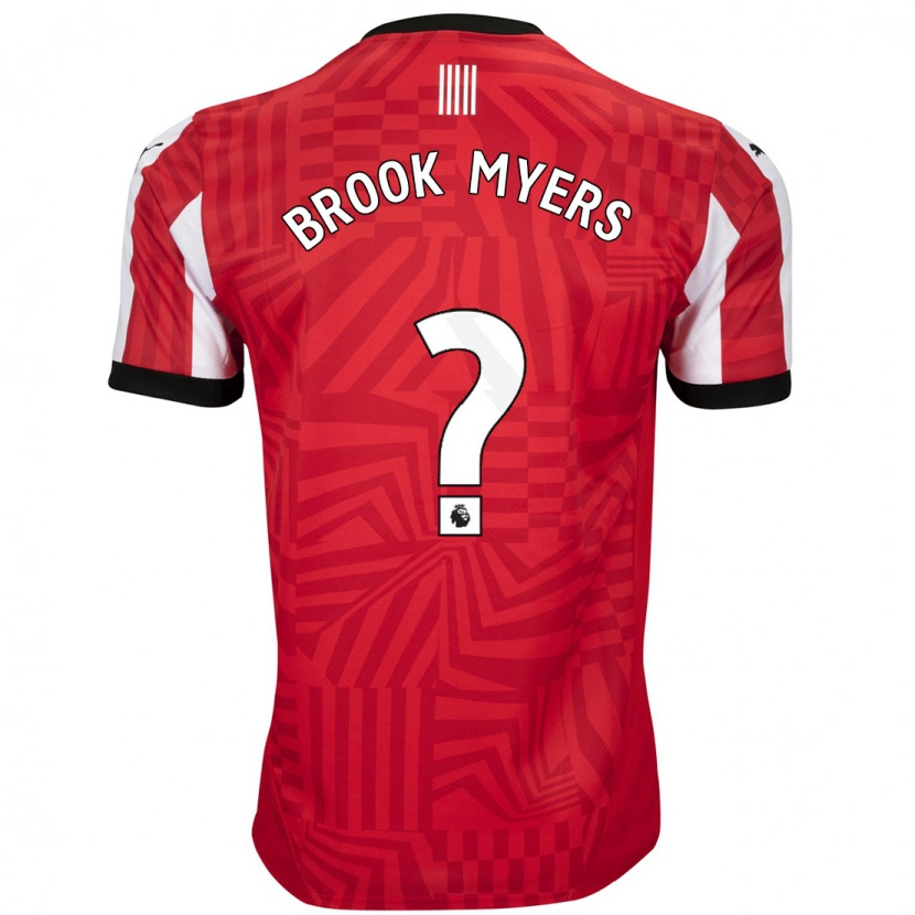 Danxen Femme Maillot Brook Myers #0 Rouge Blanc Tenues Domicile 2024/25 T-Shirt