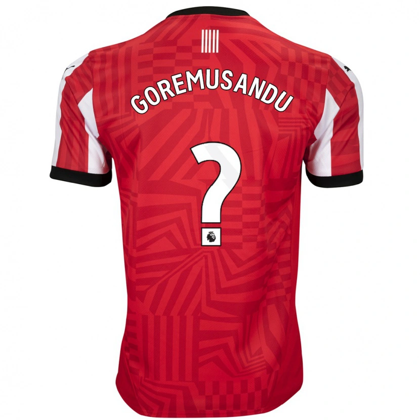 Danxen Femme Maillot Tino Goremusandu #0 Rouge Blanc Tenues Domicile 2024/25 T-Shirt