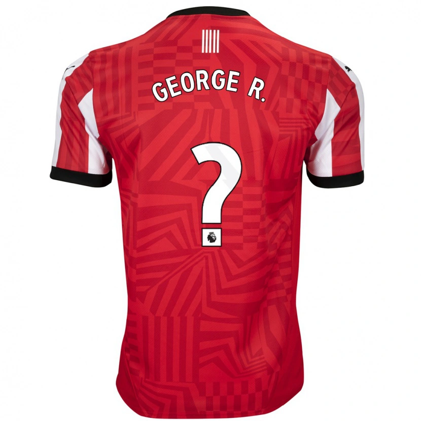 Danxen Femme Maillot George Robinson #0 Rouge Blanc Tenues Domicile 2024/25 T-Shirt