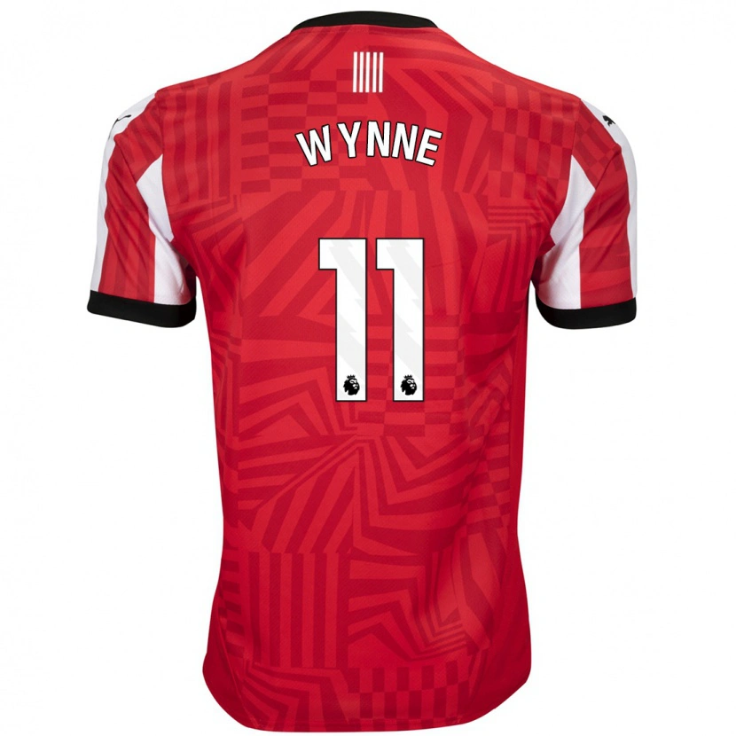 Danxen Femme Maillot Megan Wynne #11 Rouge Blanc Tenues Domicile 2024/25 T-Shirt