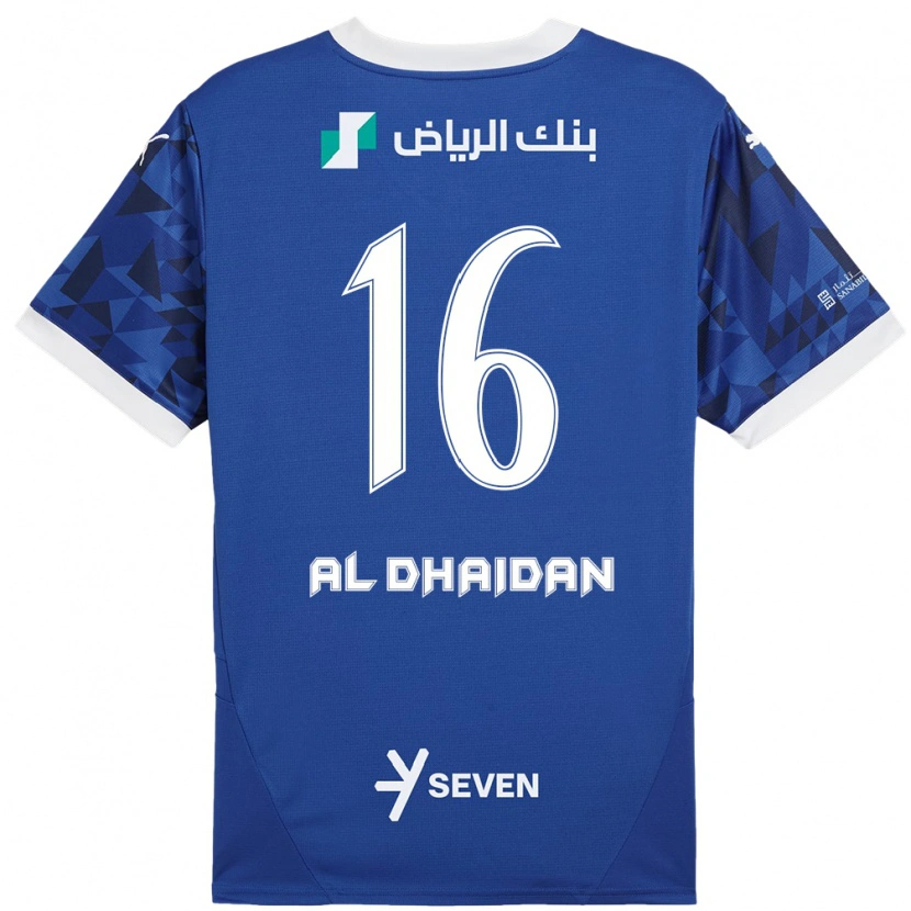 Danxen Femme Maillot Nadia Al-Dhaidan #16 Bleu Foncé Blanc Tenues Domicile 2024/25 T-Shirt