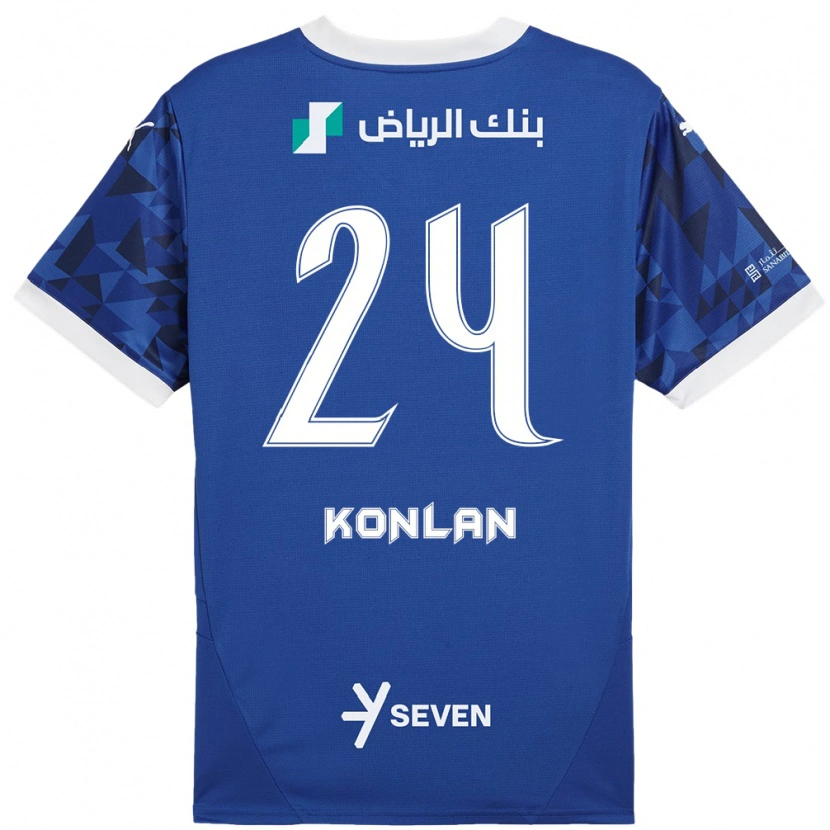 Danxen Femme Maillot Cynthia Konlan #24 Bleu Foncé Blanc Tenues Domicile 2024/25 T-Shirt