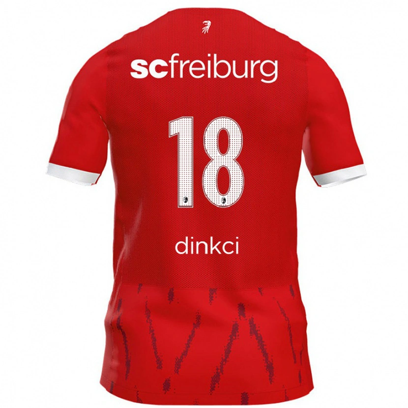 Danxen Femme Maillot Eren Dinkci #18 Rouge Tenues Domicile 2024/25 T-Shirt