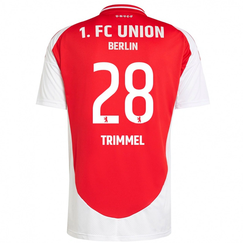 Danxen Femme Maillot Christopher Trimmel #28 Rouge Blanc Tenues Domicile 2024/25 T-Shirt