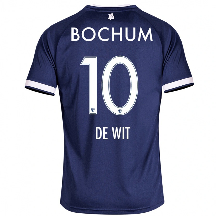 Danxen Femme Maillot Dani De Wit #10 Bleu Foncé Tenues Domicile 2024/25 T-Shirt