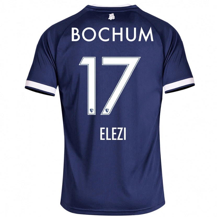 Danxen Femme Maillot Agon Elezi #17 Bleu Foncé Tenues Domicile 2024/25 T-Shirt