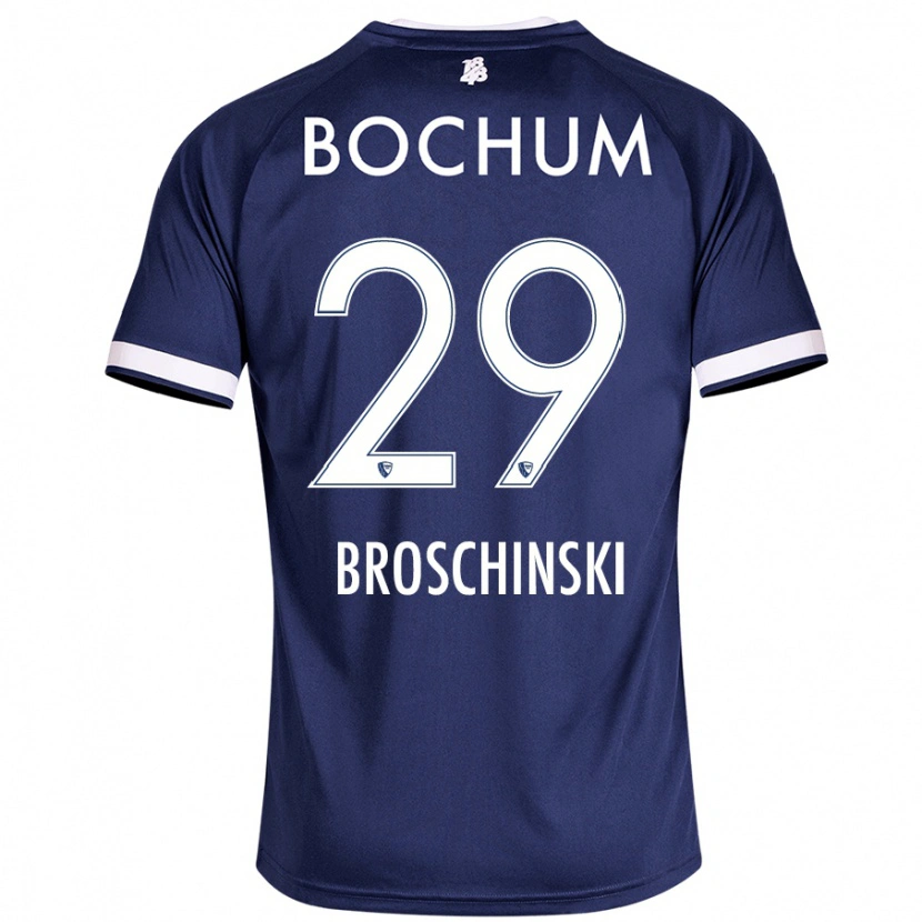 Danxen Femme Maillot Moritz Broschinski #29 Bleu Foncé Tenues Domicile 2024/25 T-Shirt