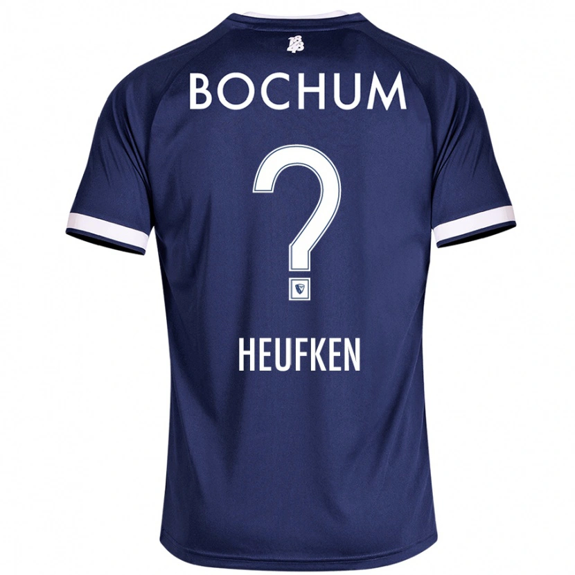 Danxen Femme Maillot Jeremias Heufken #0 Bleu Foncé Tenues Domicile 2024/25 T-Shirt