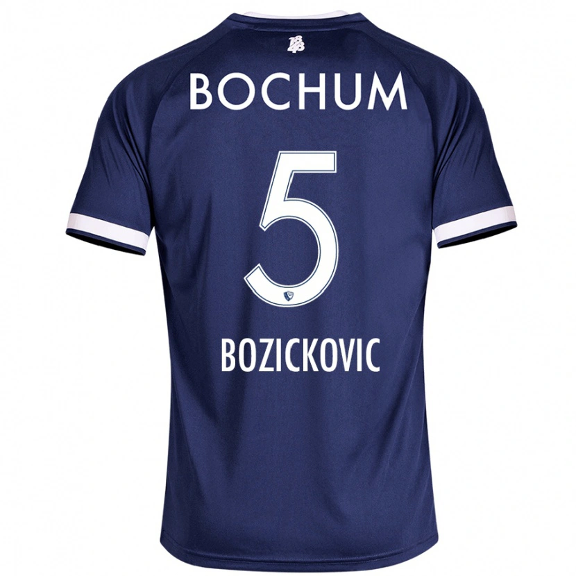 Danxen Femme Maillot Niko Bozickovic #5 Bleu Foncé Tenues Domicile 2024/25 T-Shirt