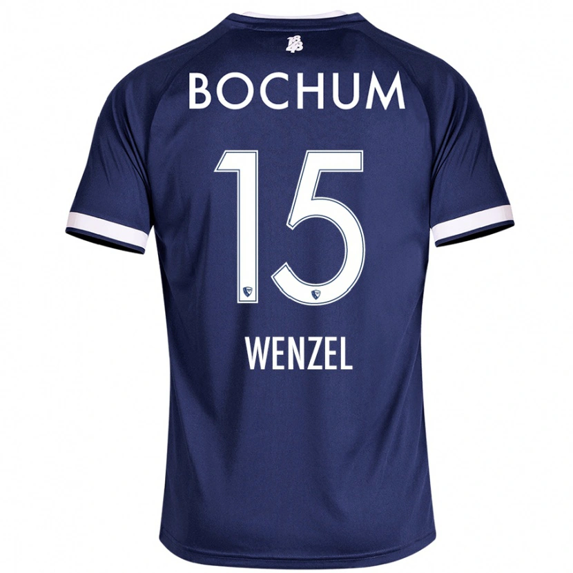 Danxen Femme Maillot Franziska Wenzel #15 Bleu Foncé Tenues Domicile 2024/25 T-Shirt