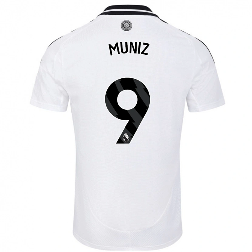 Danxen Femme Maillot Rodrigo Muniz #9 Blanc Tenues Domicile 2024/25 T-Shirt