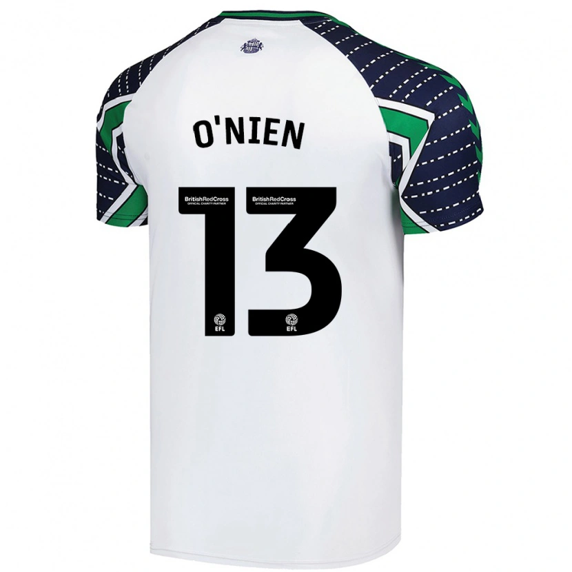 Danxen Femme Maillot Luke O'nien #13 Blanc Tenues Extérieur 2024/25 T-Shirt