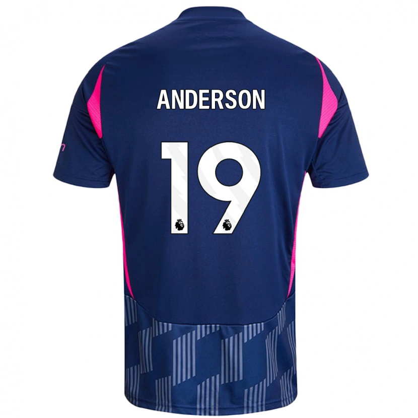 Danxen Femme Maillot Becky Anderson #19 Bleu Royal Rose Tenues Extérieur 2024/25 T-Shirt