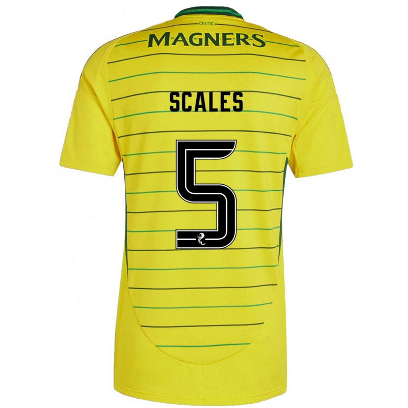 Danxen Femme Maillot Liam Scales #5 Jaune Tenues Extérieur 2024/25 T-Shirt