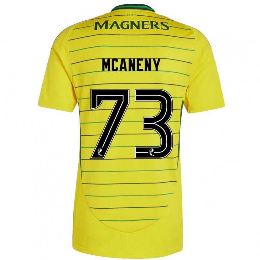 Danxen Femme Maillot Maria Mcaneny #73 Jaune Tenues Extérieur 2024/25 T-Shirt