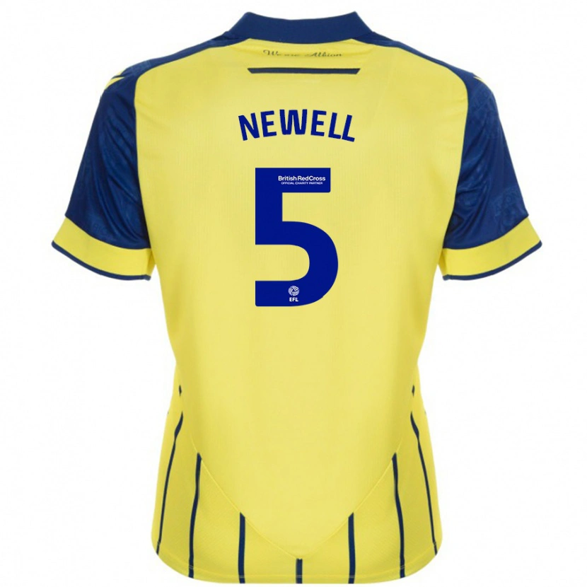 Danxen Femme Maillot Lucy Newell #5 Jaune Bleu Tenues Extérieur 2024/25 T-Shirt