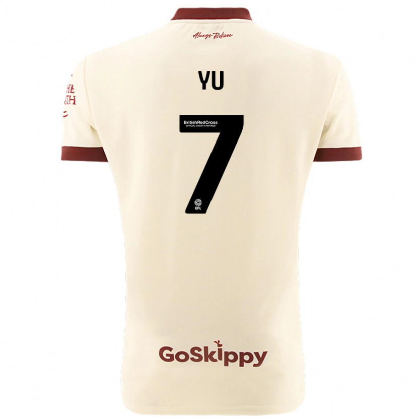 Danxen Femme Maillot Yu Hirakawa #7 Blanc Crème Tenues Extérieur 2024/25 T-Shirt