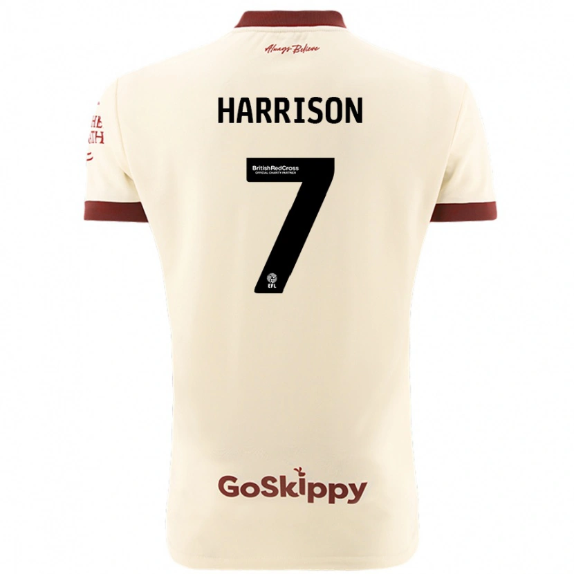 Danxen Femme Maillot Abi Harrison #7 Blanc Crème Tenues Extérieur 2024/25 T-Shirt