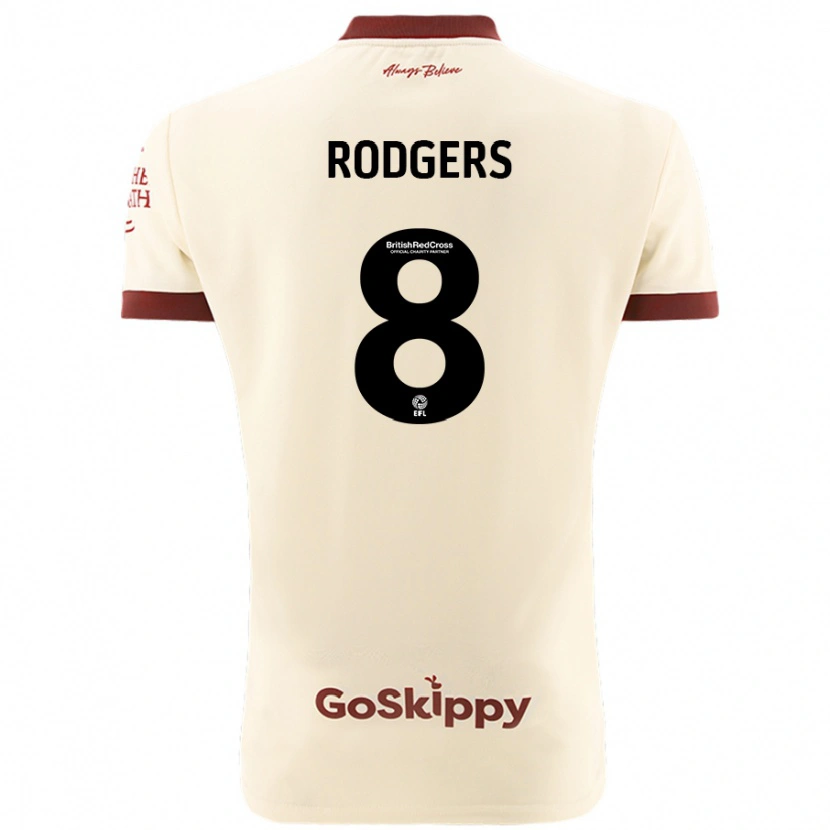 Danxen Femme Maillot Amy Rodgers #8 Blanc Crème Tenues Extérieur 2024/25 T-Shirt