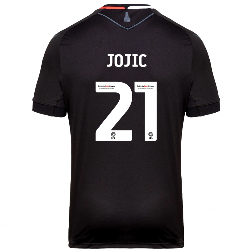 Danxen Femme Maillot Nikola Jojic #21 Noir Tenues Extérieur 2024/25 T-Shirt
