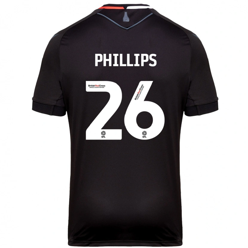 Danxen Femme Maillot Ashley Phillips #26 Noir Tenues Extérieur 2024/25 T-Shirt