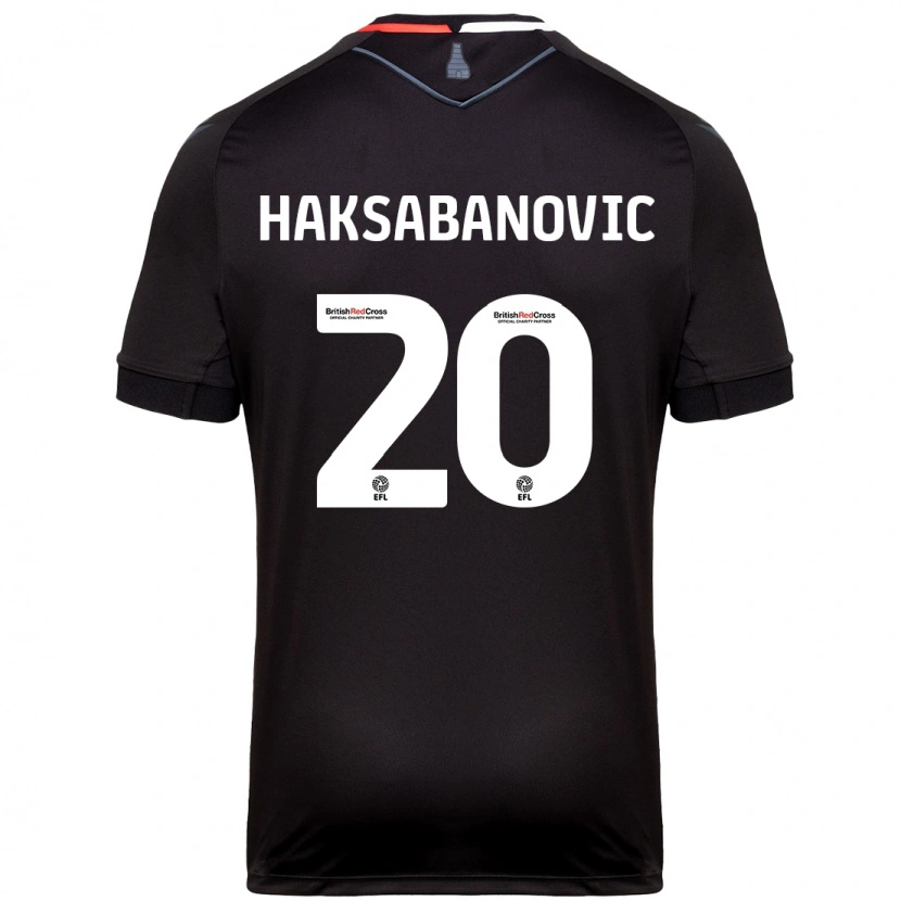 Danxen Femme Maillot Sead Hakšabanović #20 Noir Tenues Extérieur 2024/25 T-Shirt