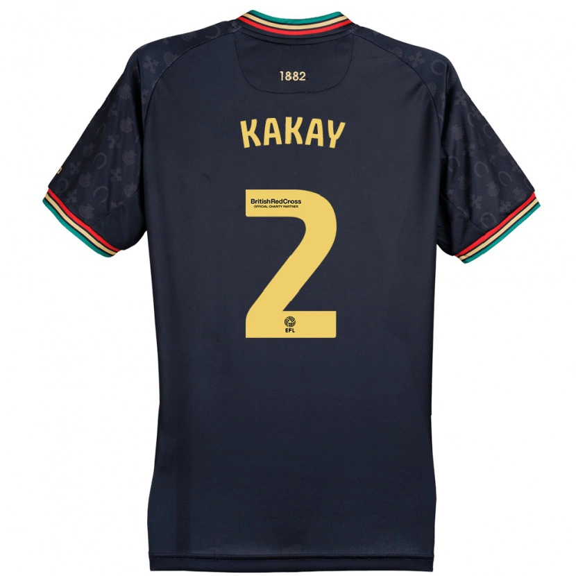 Danxen Femme Maillot Osman Kakay #2 Bleu Marine Foncé Tenues Extérieur 2024/25 T-Shirt