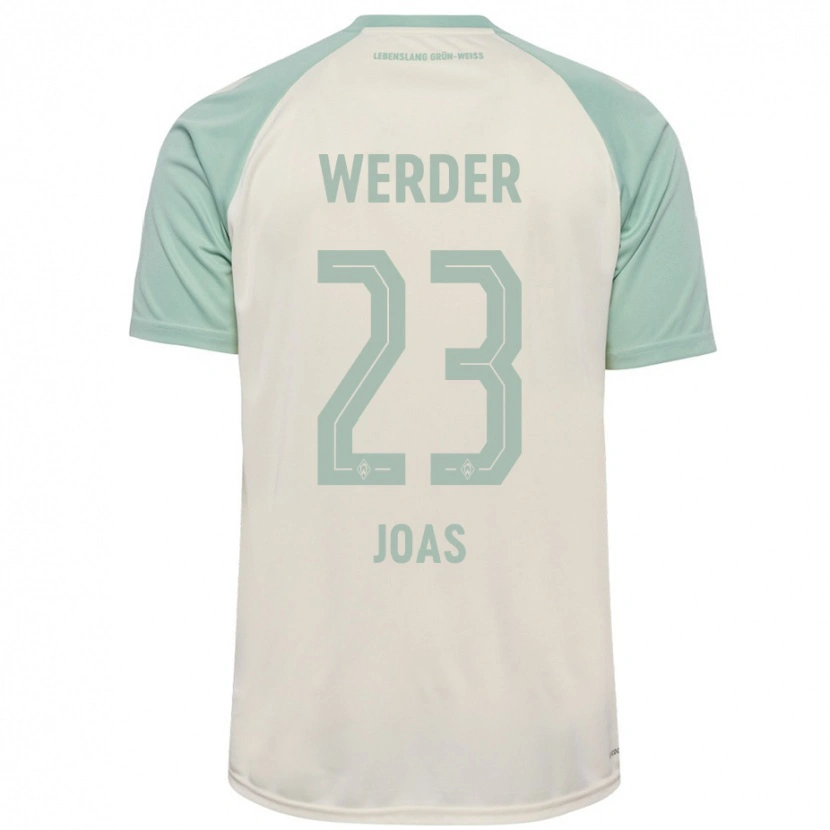 Danxen Femme Maillot Julius Joas #23 Blanc Cassé Vert Clair Tenues Extérieur 2024/25 T-Shirt