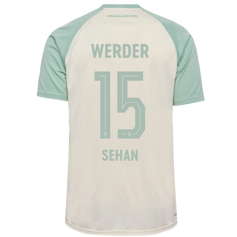 Danxen Femme Maillot Jasmin Sehan #15 Blanc Cassé Vert Clair Tenues Extérieur 2024/25 T-Shirt