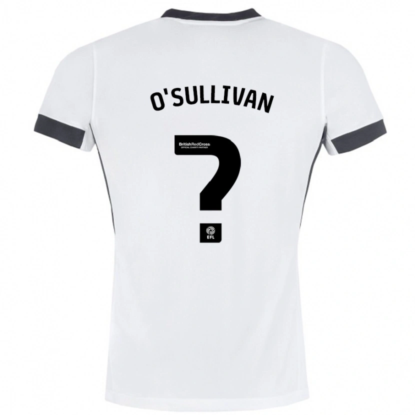Danxen Femme Maillot William O'sullivan #0 Blanc Noir Tenues Extérieur 2024/25 T-Shirt