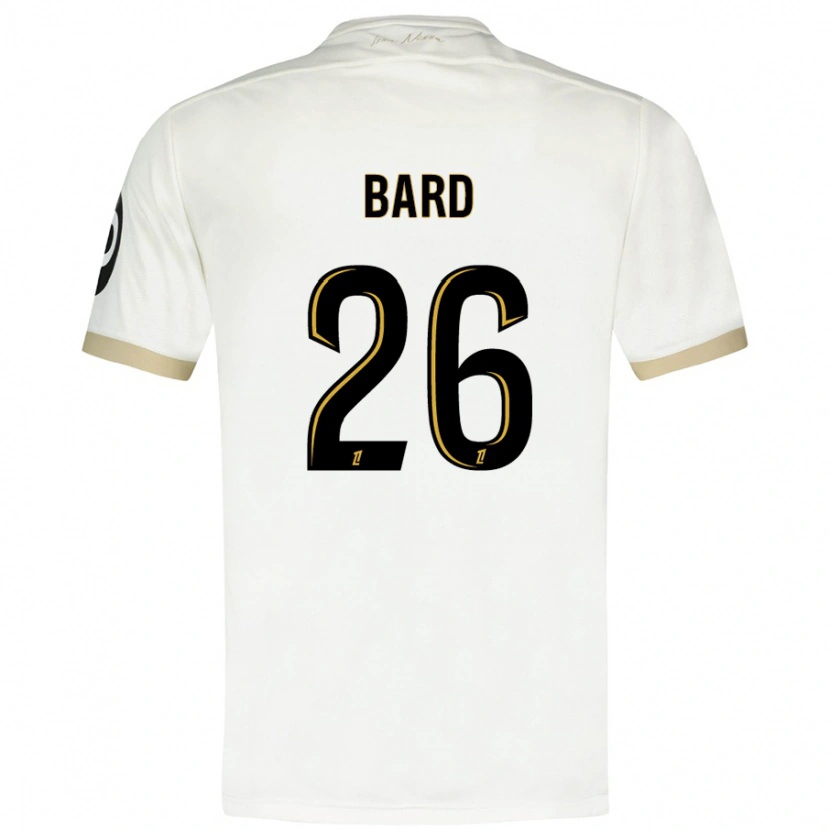 Danxen Femme Maillot Melvin Bard #26 Blanc Doré Tenues Extérieur 2024/25 T-Shirt