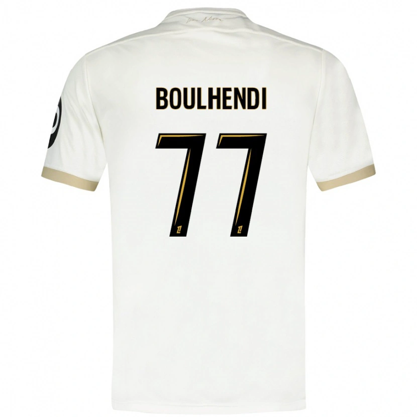 Danxen Femme Maillot Teddy Boulhendi #77 Blanc Doré Tenues Extérieur 2024/25 T-Shirt