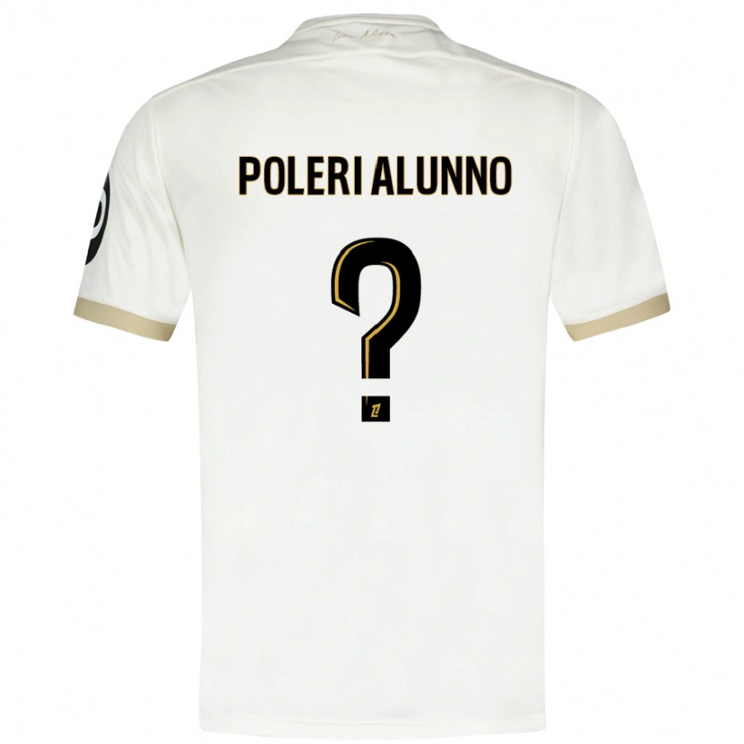 Danxen Femme Maillot Mathis Poleri Alunno #0 Blanc Doré Tenues Extérieur 2024/25 T-Shirt