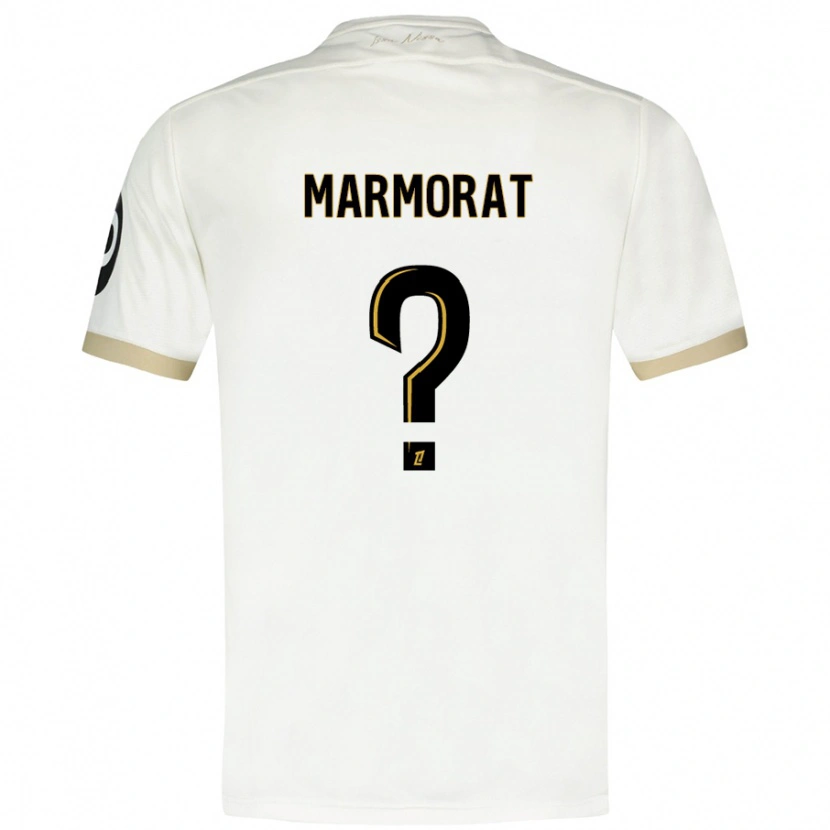 Danxen Femme Maillot Mathéo Marmorat #0 Blanc Doré Tenues Extérieur 2024/25 T-Shirt