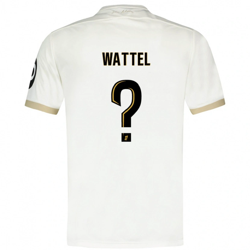 Danxen Femme Maillot Sami Wattel #0 Blanc Doré Tenues Extérieur 2024/25 T-Shirt