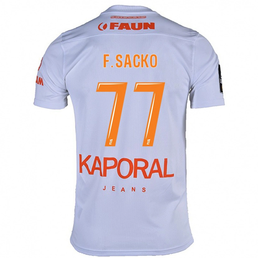 Danxen Femme Maillot Falaye Sacko #77 Blanc Tenues Extérieur 2024/25 T-Shirt