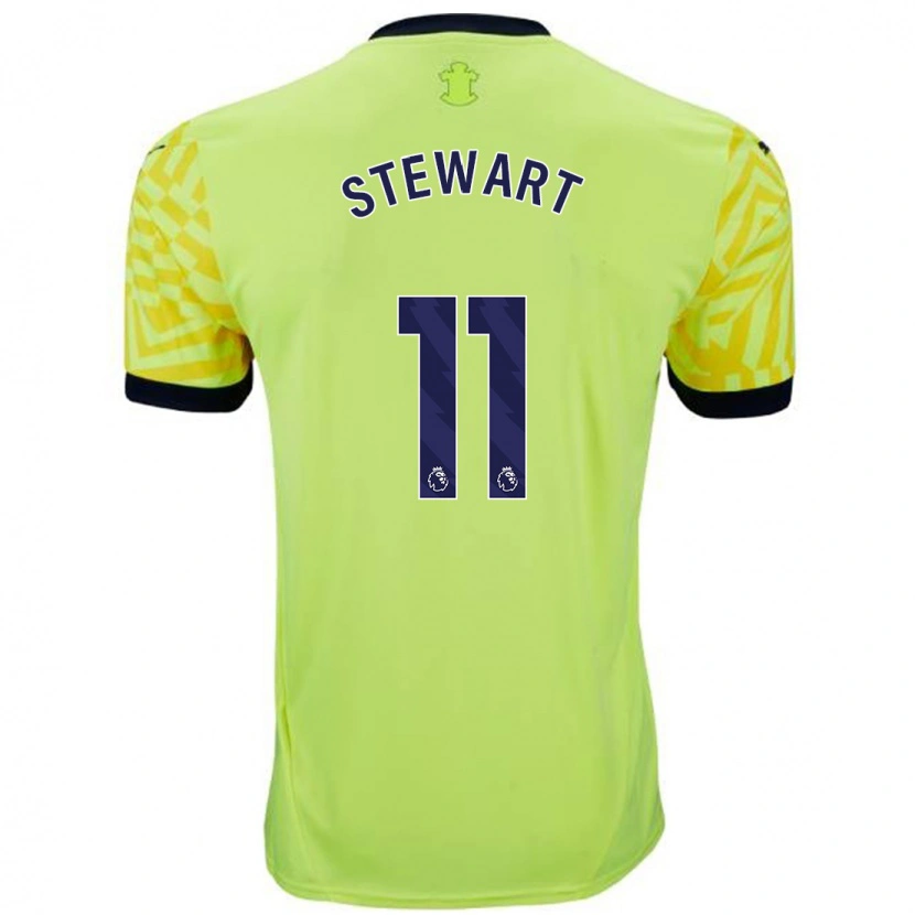 Danxen Femme Maillot Ross Stewart #11 Jaune Tenues Extérieur 2024/25 T-Shirt