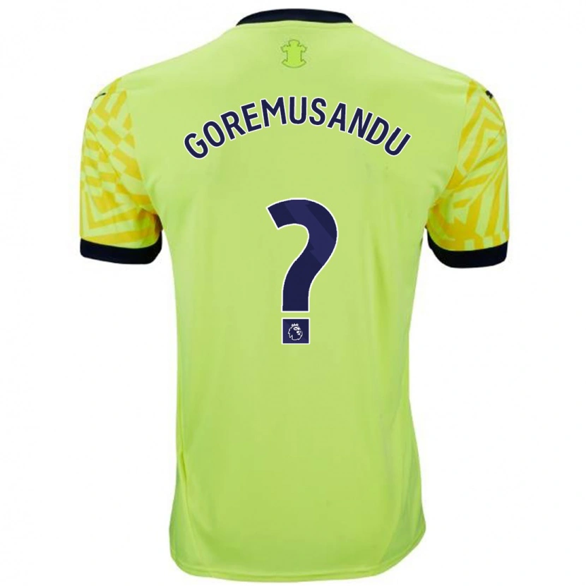 Danxen Femme Maillot Tino Goremusandu #0 Jaune Tenues Extérieur 2024/25 T-Shirt