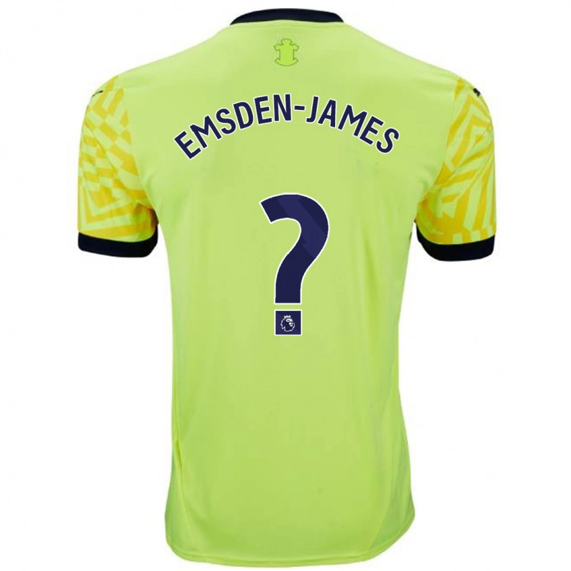 Danxen Femme Maillot Harley Emsden-James #0 Jaune Tenues Extérieur 2024/25 T-Shirt