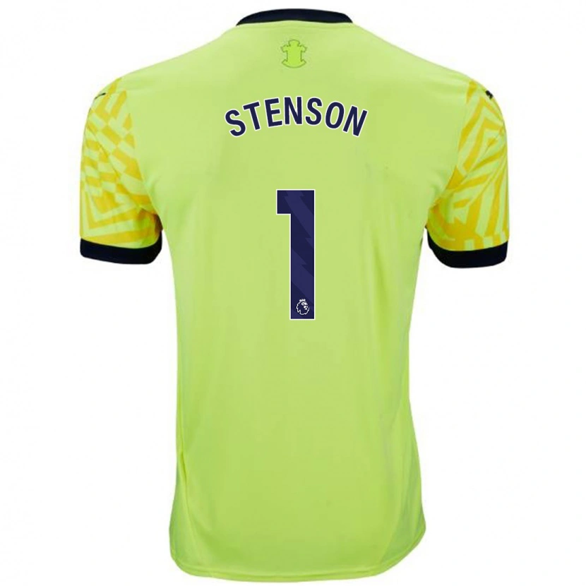 Danxen Femme Maillot Fran Stenson #1 Jaune Tenues Extérieur 2024/25 T-Shirt