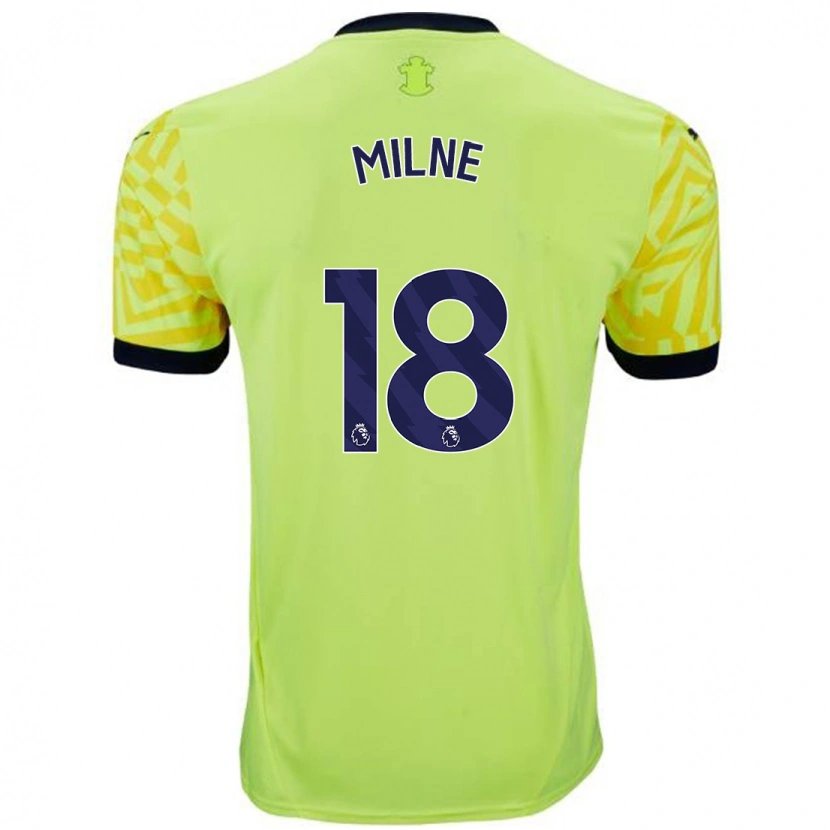 Danxen Femme Maillot Izzy Milne #18 Jaune Tenues Extérieur 2024/25 T-Shirt