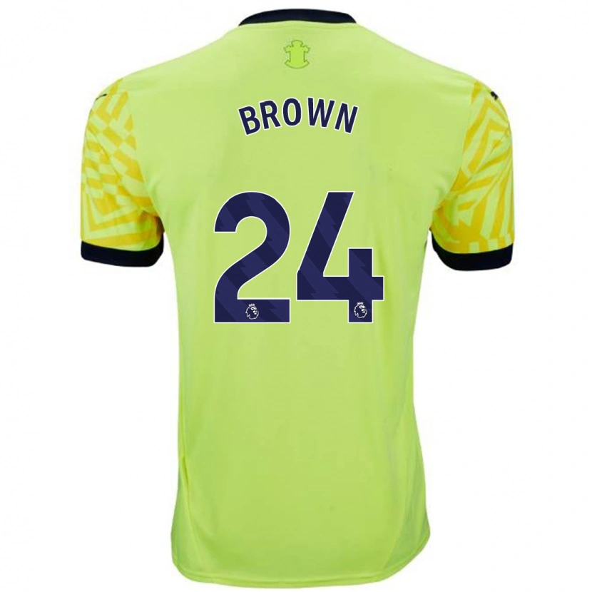 Danxen Femme Maillot Rachel Brown #24 Jaune Tenues Extérieur 2024/25 T-Shirt
