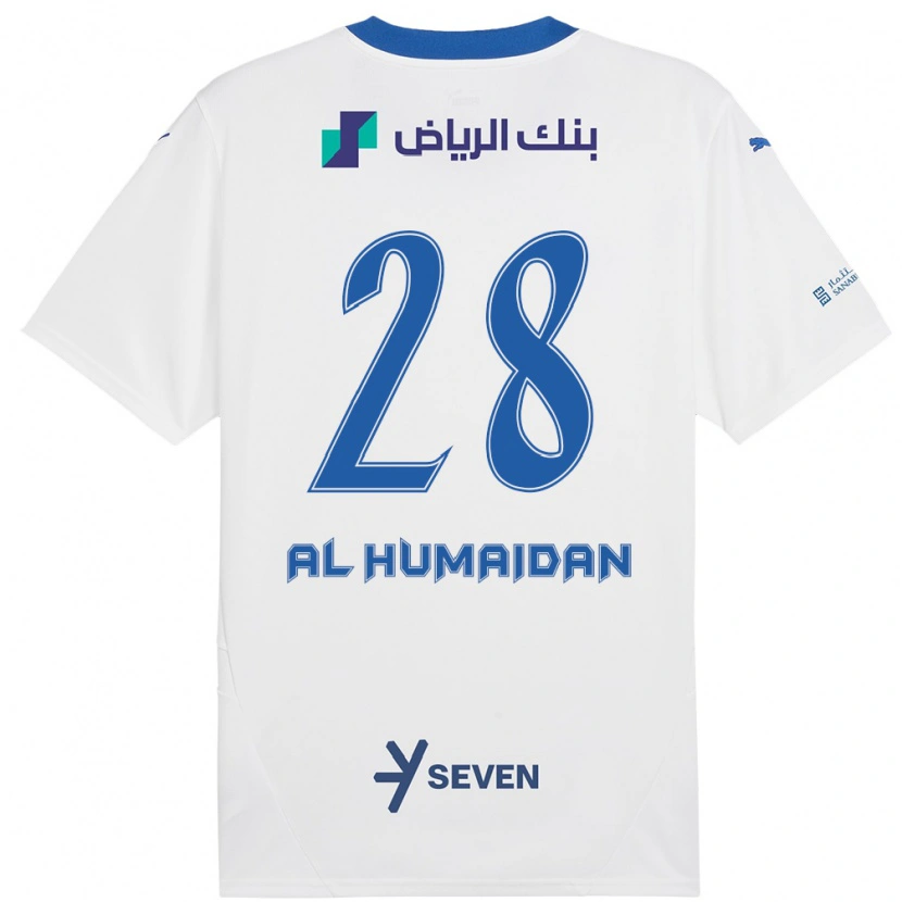 Danxen Femme Maillot Fay Al-Humaidan #28 Blanc Bleu Tenues Extérieur 2024/25 T-Shirt