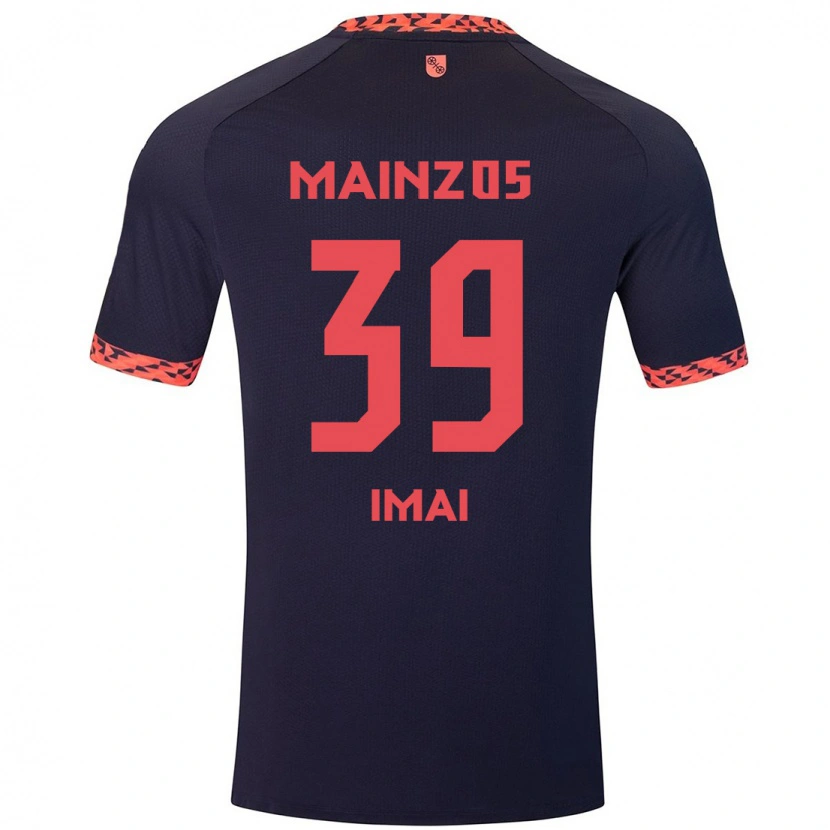 Danxen Femme Maillot Yurina Imai #39 Bleu Corail Rouge Tenues Extérieur 2024/25 T-Shirt