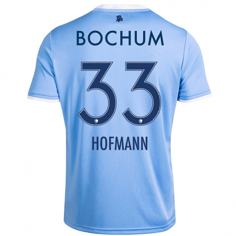 Danxen Femme Maillot Philipp Hofmann #33 Bleu Ciel Tenues Extérieur 2024/25 T-Shirt