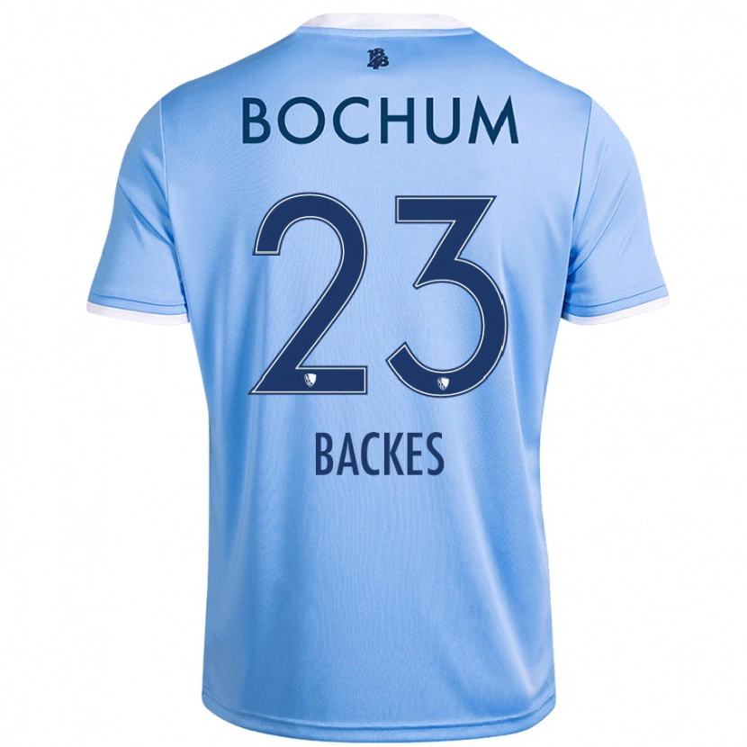 Danxen Femme Maillot Diego Backes #23 Bleu Ciel Tenues Extérieur 2024/25 T-Shirt