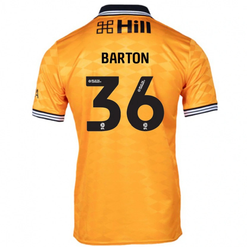 Danxen Enfant Maillot Dan Barton #36 Orange Tenues Domicile 2024/25 T-Shirt