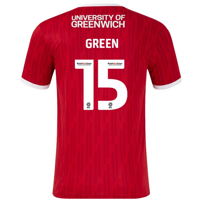 Danxen Enfant Maillot Kayleigh Green #15 Rouge Blanc Tenues Domicile 2024/25 T-Shirt
