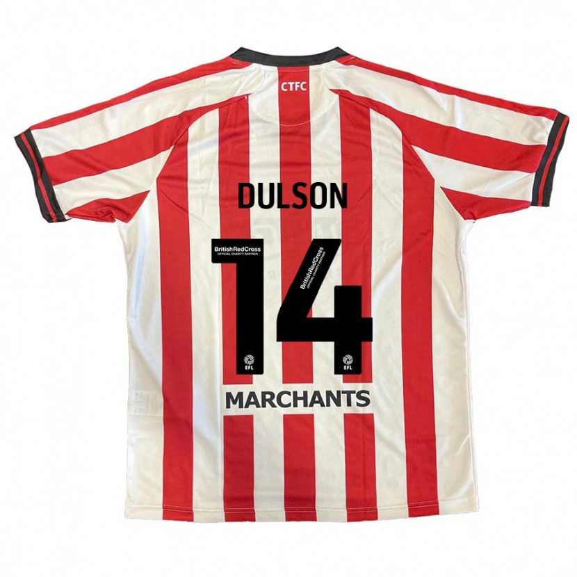 Danxen Enfant Maillot Liam Dulson #14 Rouge Blanc Tenues Domicile 2024/25 T-Shirt